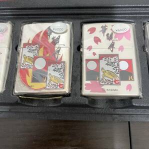 1円～新品未使用 Zippo/ジッポ オイルライター パチンコ がきデカ 華観月 7個セット 喫煙具 喫煙グッズ 台紙付きの画像4