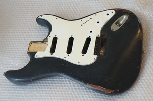 Greco 1979 Stratocaster Body SE700 Black グレコ ストラト ボディ ハードレリック フェンダーピックガード付き 