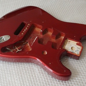 Fender Tex Mex Stratocaster Body Candy Apple Red 1997 フェンダー ストラトキャスター アルダー ボディ キャンディアップルレッド 良品の画像5