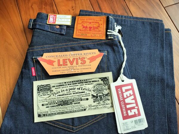 新品！ リーバイス LEVIS LVC　ビンテージクロージング 501XX　1937年モデル　W34 L34