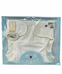  stock disposal ANGELenzeru diaper cover cloth diaper cover baby post-natal 6 months height 70cm weight 9kg white plain 