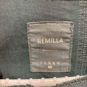 美品 希少 remilla ハング0号 サンドブルーM プロトタイプ ヘリンボーンジャケット ノーカラーシャツ レミーラ gohemp nasngwam phateeの画像4