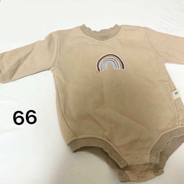 虹 ロンパース 新生児 ベビー 66 ベビーロンパース BABY