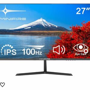 Minifire モニター 27インチ IPS ディスプレイ フルHD HDR10 100Hz HDMI/VGA/DP