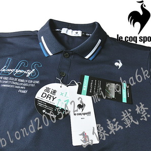 ■新品【le coq sportif GOLF】ルコックゴルフ EXCDRY D-Tec高速ドライ 吸汗速乾 半袖ポロシャツ■NV/LL（XL)の画像3