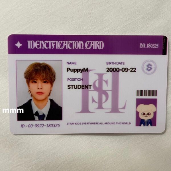 SKZOO ID CARD ポップアップストア限定 学生証 スンミン