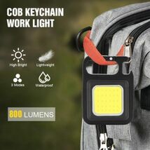 懐中電灯 LED COBライト LEDライト 屋外 防水 充電式 USB 作業 小型 LED投光器 ミニ アウトドア キャンプ 軽量 ランタン 防災 2個_画像8