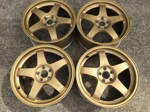 スバル純正 STi 超軽量 ゴールドアルミ 17ｘ7.5j 4本セット