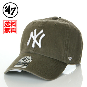 【国内正規品】【新品】47BRAND NY ニューヨーク ヤンキース 帽子 カーキ 緑 キャップ 47ブランド メンズ レディース B-RGW17GWS-SW