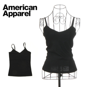 【新品】アメリカンアパレル キャミソール S 黒 ブラック レディース American Apparel キャミ トップス アメアパ ブラキャミ USAモデル