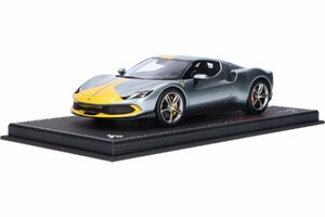 BBR 1/18 2022 year of model Ferrari FERRARI - 296 GTB ASSETTO FIORANO 2022 - GRIGIO CORBURN gray metallic 