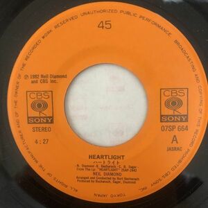 ○Neil Diamond/HEARTLIGHT//YOU DON'T KNOW ME【1982/JPN盤/7inch】
