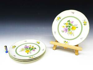 ◆(TH) Noritake ノリタケ CRAFTONE クラフトーン 花柄 プレート皿 4枚セット 直径 約24cm 平皿 中皿 日本製 食器 キッチン雑貨