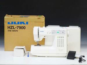 ◆(NS) ◎ 通電・簡易動作のみ確認済 JUKI ジューキ コンピューター ミシン THE MISIN HZL-7900 フットペダル カバー付 家庭用 裁縫 手芸