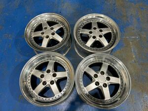 激レア BNR32 GTR 使用 weds IAA 3ピース 17インチ 114.3 5H 幅 インセット不明 4本セット 深リム BBS WORK SSR シルビア 180 スカイライン