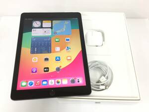 〇【良品】au iPad 第6世代 Wi-Fi＋Cellularモデル 32GB A1954(MR6N2J/A) スペースグレイ 〇判定 動作品