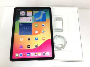 〇Apple iPad Air 第4世代 Wi-Fiモデル 64GB A2316(MYFM2J/A) スペースグレイ 動作品 ※難あり