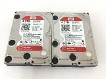 〇【2台セット】Western Digital WD40EFRX 4TB SATA 3.5インチ WD Red 内蔵ハードディスク 正常 動作品_画像1