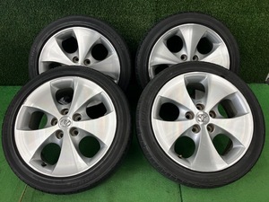 大阪0003♪ トヨタ TOYOTA 純正アルミホイール 17ｘ7Ｊ 5穴 PCD114.3 ＋45 ブリヂストン B500SI 215/45ZR17 4本セット