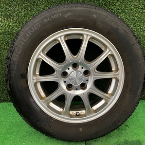 大阪KS3856☆【30系プリウス】BS ECO FORME 15x6J+42 5H/100 BS SEIBERLING SL101 195/65Ｒ15 15インチ 4本セット 売切り!の画像2