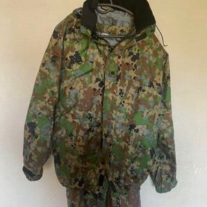 自衛隊雨具雨衣ゴアテックス3Lレインウェア 陸自迷彩humming bird 戦闘服 迷彩服の画像1