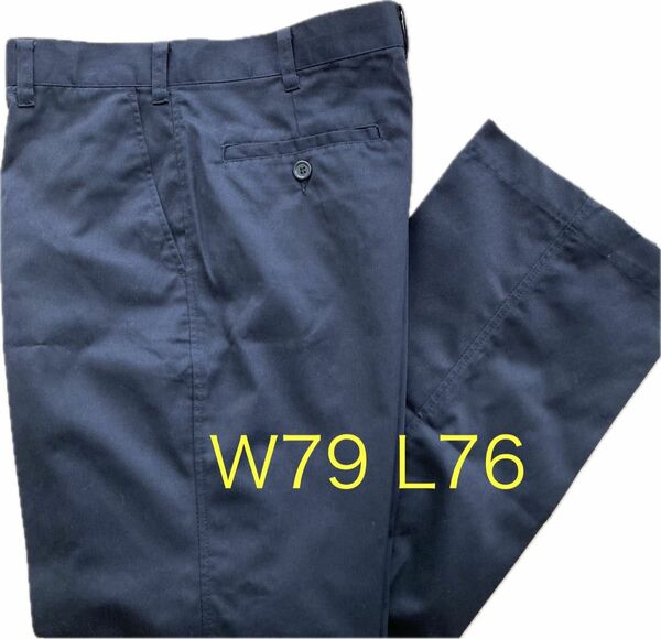 作業ズボン　ワークパンツ　ネイビー W79 L76
