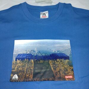 【Mサイズ】着用3回 22秋冬 Supreme Nike ACG Grid Tee Blue 22FW 青 ブルー blue 