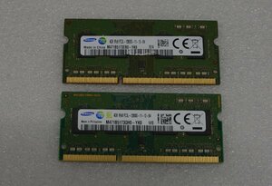 SAMSUNG メモリ 　4GB　 PC3L-12800S 中古品×2枚 　　　（750-2）