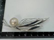 【0302】ヴィンテージ アクセサリー 　　　　　　　　　　マベパール　真珠　シルバー　SILVER ブローチ　1円から_画像6