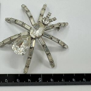 【0433】ヴィンテージ アクセサリー 蜘蛛 刻印あり ブローチ 1円からの画像6