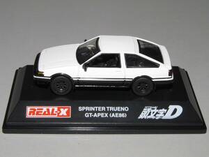 ■即決 REAL-X 1/72【藤原拓海 スプリンタートレノ GT-APEX AE86 初期タイプ(ホワイト)「頭文字D ダイキャストミニカーコレクション」