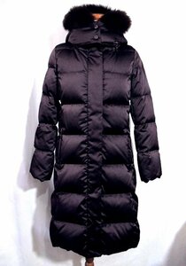 ◆超美品◆MACKINTOSH LONDON マッキントッシュ*ブルーフォックス/毛皮*ダウンコート*#40*比翼仕立て*レディース*国内正規品*ワインカラー