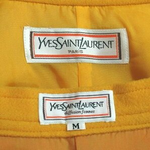 ◆Yves Saint Laurent サンローラン*ゴールドボタン*セットアップ*スカートスーツ*#M*ウール*ジャケット/スカート*サンフラワーの画像9