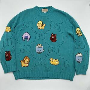 グッチ GUCCI GG ニット セーター 刺繍 カワイイプロジェクト kawaii project Angela Nguyen 'Pikarar' イタリア 限定 アニマル 動物 XL 