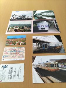 鉄道車両写真6枚組＋使用済みカード3枚組