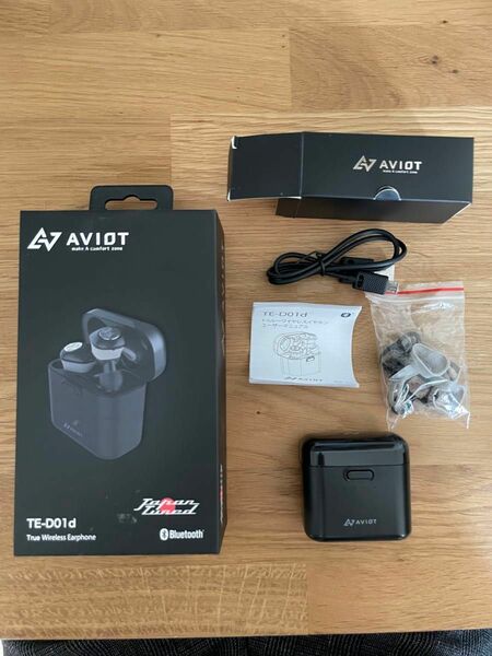 AVIOT TE-D01D-BK ワイヤレスイヤホン　中古 ワイヤレスイヤホン ブラック AVIOT Bluetooth