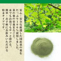 送料無料 国産 桑の葉 パウダー 500g　　～ 粉末 桑茶 桑の葉茶 くわ茶 くわのは お茶 健康茶 糖質 血糖値 糖質ケア 青汁 ノンカフェイン_画像3