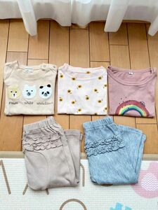 バースデイなど　Tシャツ パンツ　５枚セット　80 90