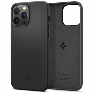 スマホケース Spigen iPhone 13 Pro Max ケース シリコン 4重構造 シンプル ブラック