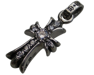 CHROME HEARTS DOUBLE SIDE CH CROSS BABY FAT CHARM PAVE DIAMOND Chrome Hearts Baby Phat wpave diamond серебряный 