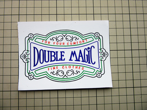 2900 【即決・定額・同梱包可能】★Double Magic ダブルマジック◆夢　希望　ラッキー　幸運☆ヴィンテージ ステッカー ☆ ◆ 