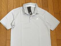 (物31　物40)　定価8,490円　新品　アディダス　ゴルフ　ポロシャツ　HF6110　ライトグレー　メンズM_画像2
