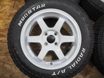 ★ホワイトレター★175/65R15 6.5J+38 4H100 新品 人気 逆ゾリ 1台分 マッドスター ブロックタイヤ サクシード プロボックス クロスビー WH_画像3