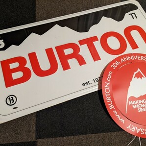 BURTON バートン 大型スチール 看板 ロゴサインボード 立体 おまけ付きの画像1