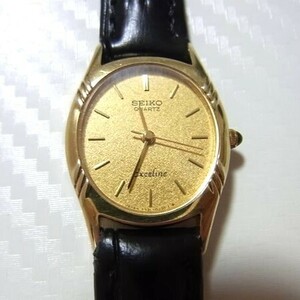 ◆セイコー　エクセリーヌ　クオーツ腕時計　女性用　金色　[7321-5010]　1984年