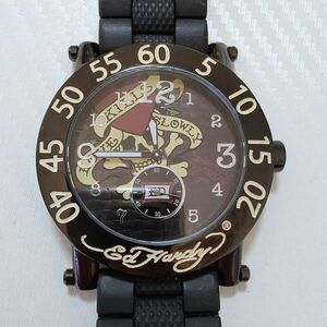 ◆Ed Hardy　エドハーディー　クオーツ腕時計　47ｍｍ