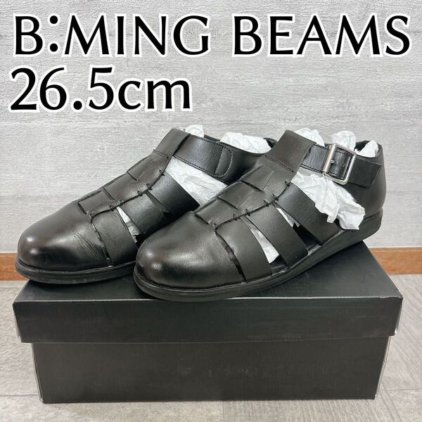 B:MING ビーイング BEAMS ビームス パラブーツ 黒 サンダル シューズ ブラック