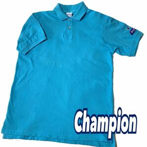 非売品 オンワード【Champion】チャンピオン ポロシャツ セルリアンブルーFサイズ