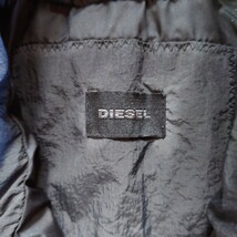 1円〜 美品 DIESEL ディーゼル ブルゾン ダウンジャケット【相場価格:28,900円】パディング カウレザー XL相当 中綿 肉厚 ブラック メンズ_画像4