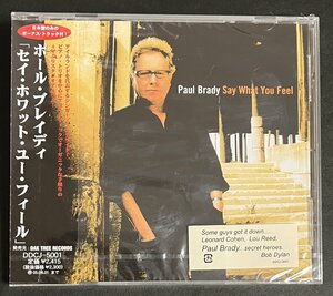 CD 未開封 サンプル盤 ポール・ブレイディ　セイ・ホワット・ユー・フィール